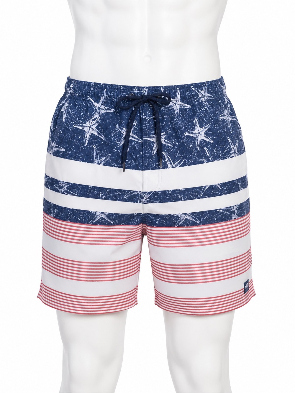 Salt Life Navy, White & Red Starfish Stripe Swim Trunks (Cross Posted)